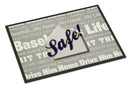 Safe at Home Doormat Indoor Outdoor 24H X 36W Front Door Mat Rugs for Entryway, Non Slip Washable Low Pile,