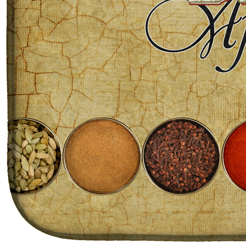 Bon Appetite and Spices Dish Drying Mat – Absorbent, Artistic Kitchen Essentials SB3089DDM