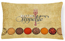 Bon Appetite and Spices   Canvas Fabric Decorative Pillow SB3089PW1216