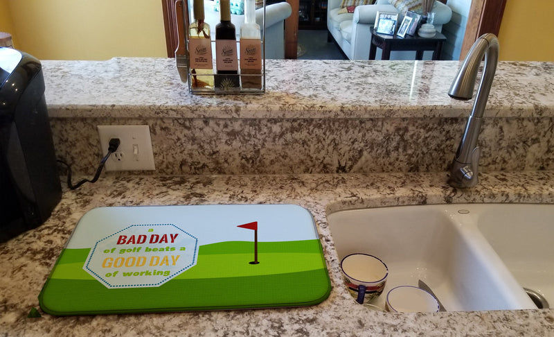 A Bad Day at Golf Dish Drying Mat SB3091DDM