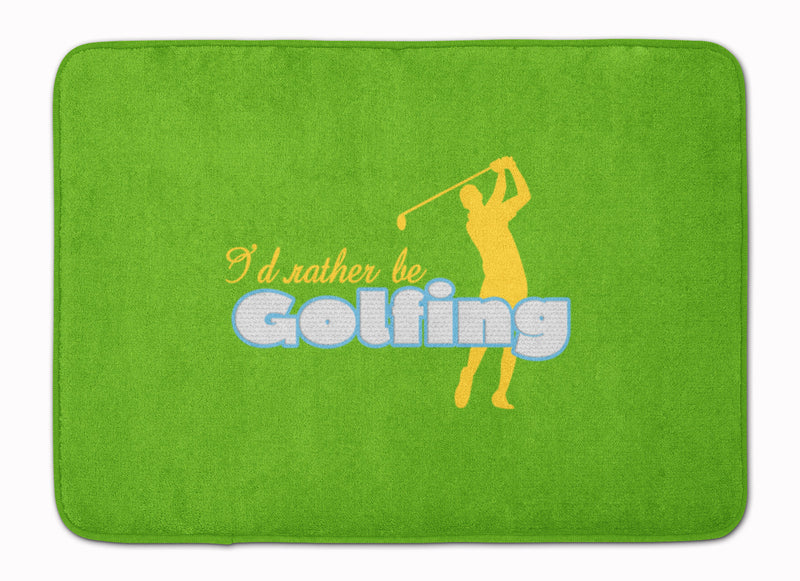 I'd rather be Golfing Man on Green Machine Washable Memory Foam Mat SB3092RUG