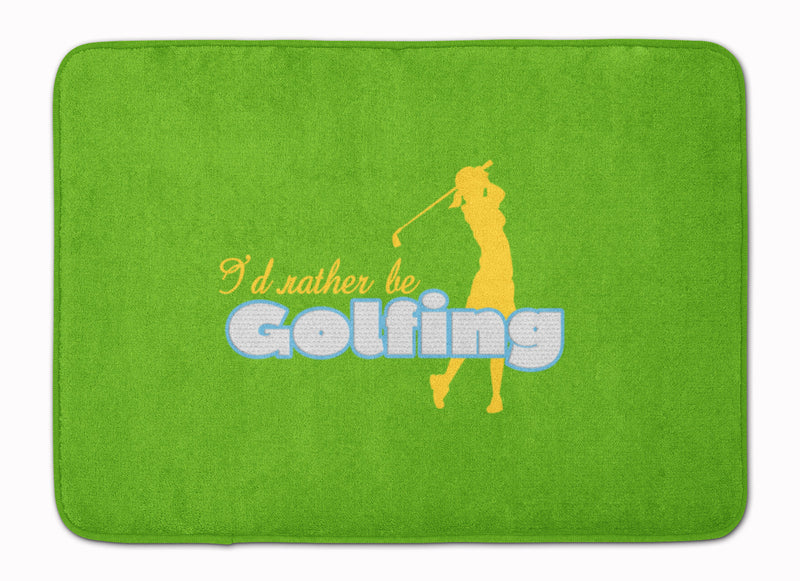 I'd rather be Golfing Woman on Green Machine Washable Memory Foam Mat SB3093RUG