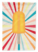 Orange Popsicle House Flag 28x40 Porch Sleeve Pole Decorative Outside Yard Banner Artwork Wall Hanging, Polyester