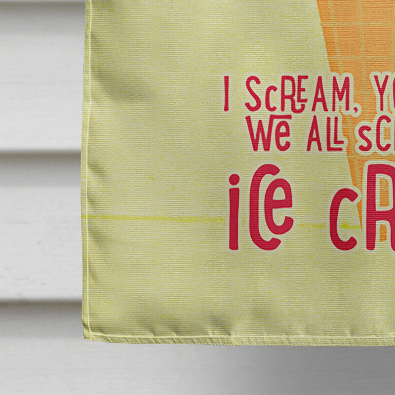 I scream you scream we all scream for ice cream Flag Canvas House Size SB3106CHF