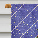Christmas Tree Blue House Flag 28x40 Porch Sleeve Pole Decorative Outside Yard Banner Artwork Wall Hanging, Polyester