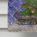 Christmas Tree Blue House Flag 28x40 Porch Sleeve Pole Decorative Outside Yard Banner Artwork Wall Hanging, Polyester