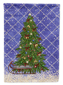 Christmas Tree Blue House Flag 28x40 Porch Sleeve Pole Decorative Outside Yard Banner Artwork Wall Hanging, Polyester