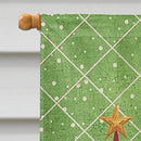 Folk Art Christmas Trees House Flag 28x40 Porch Sleeve Pole Decorative Outside Yard Banner Artwork Wall Hanging, Polyester