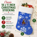 Horse Roper Winter Snowflakes Holiday Holiday Stocking Double-Sided Print, Polyester Suede,11x18, Made in USA