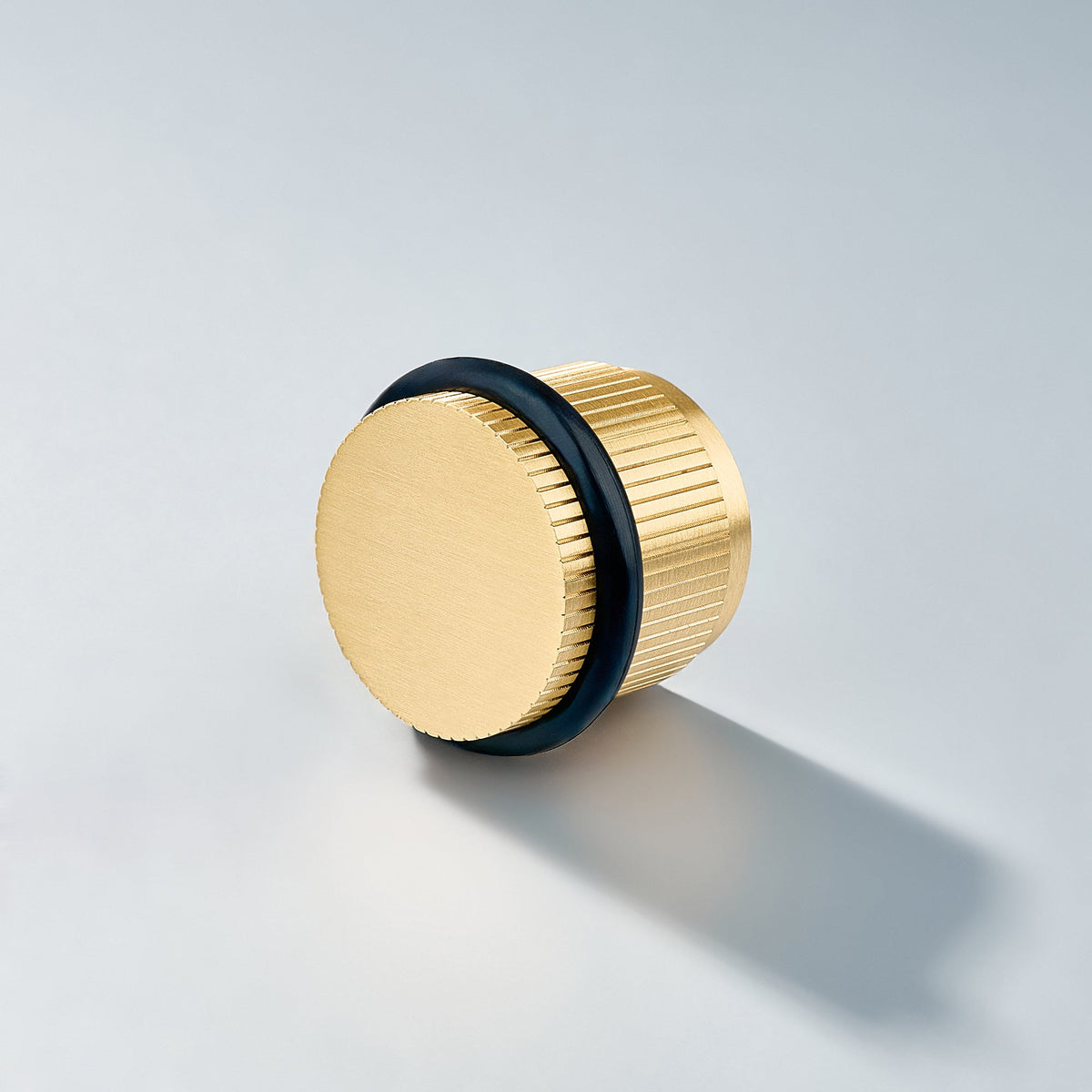 Bastion - Linear Knurled Solid Brass Door Stops, photo 7 of 11