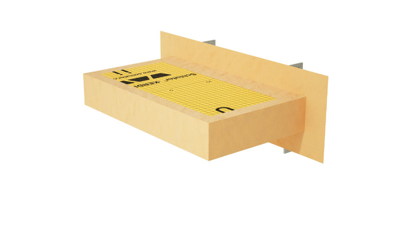 The Original Floating Shower Bench Kit­™ with Orange Waterproof Board & Original Shower Bench Bracket®