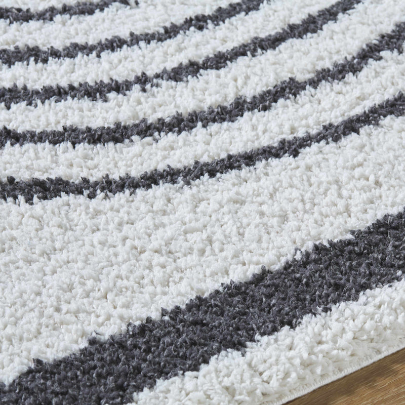 Bauer Plush Black Rainbow Rug - Clearance