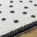 Chaia Dotted Black & White Plush Rug