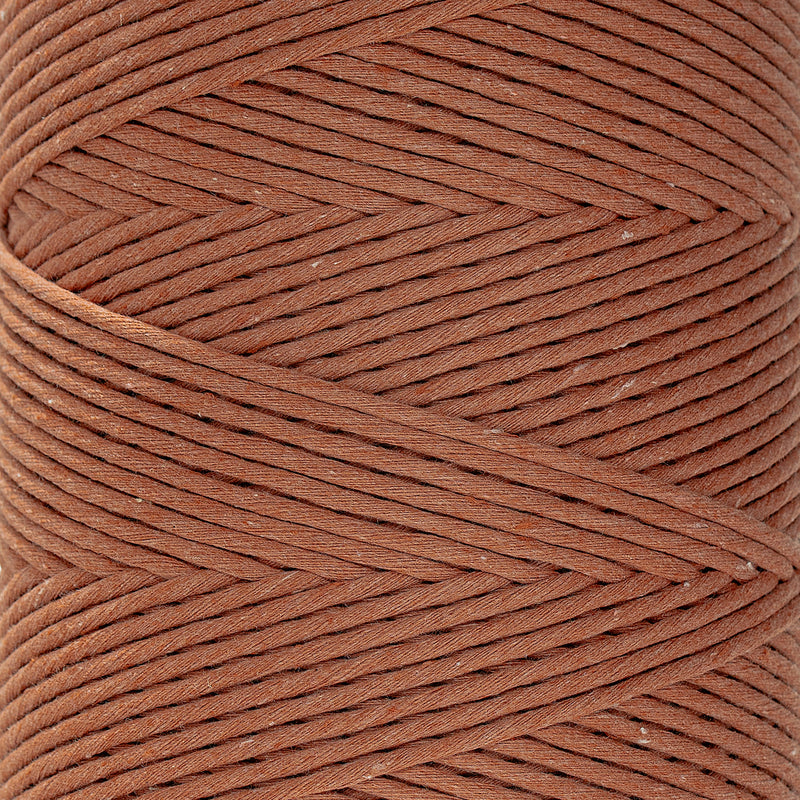 SOFT COTTON CORD ZERO WASTE 4mm - 1 SINGLE STRAND - BRONZE