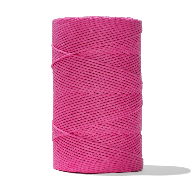 SOFT COTTON CORD ZERO WASTE 4mm - 1 SINGLE STRAND - HOT PINK