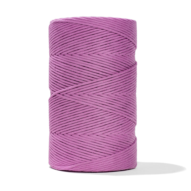SOFT COTTON CORD ZERO WASTE 4mm - 1 SINGLE STRAND - LILAC PINK