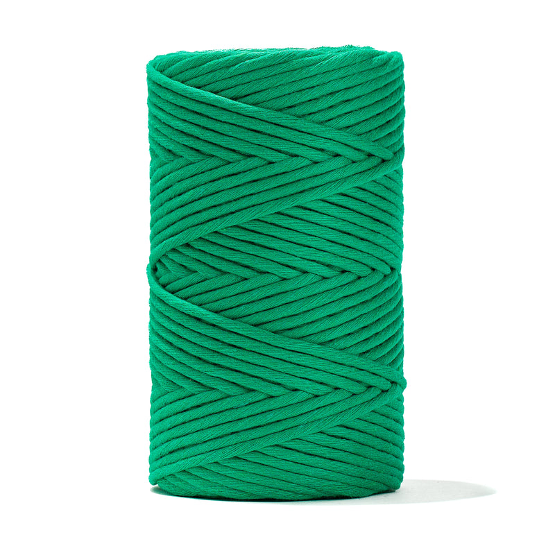SOFT COTTON CORD ZERO WASTE 4mm - 1 SINGLE STRAND - IRISH GREEN