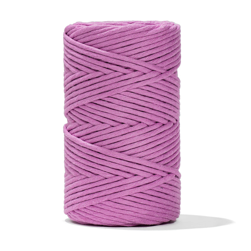 SOFT COTTON CORD ZERO WASTE 4mm - 1 SINGLE STRAND - LILAC PINK