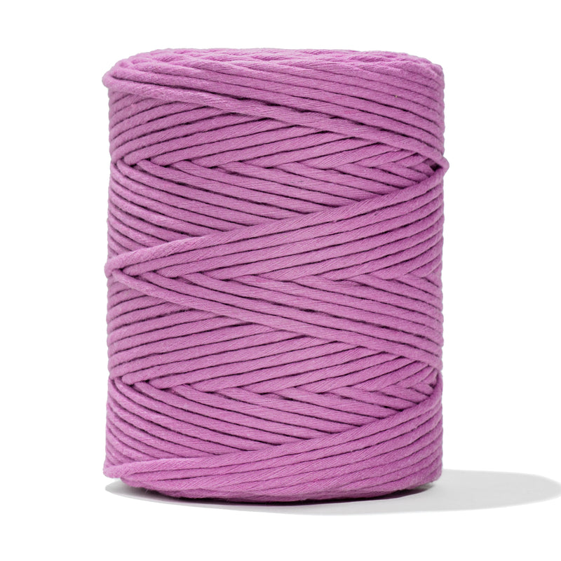 SOFT COTTON CORD ZERO WASTE 4mm - 1 SINGLE STRAND - LILAC PINK