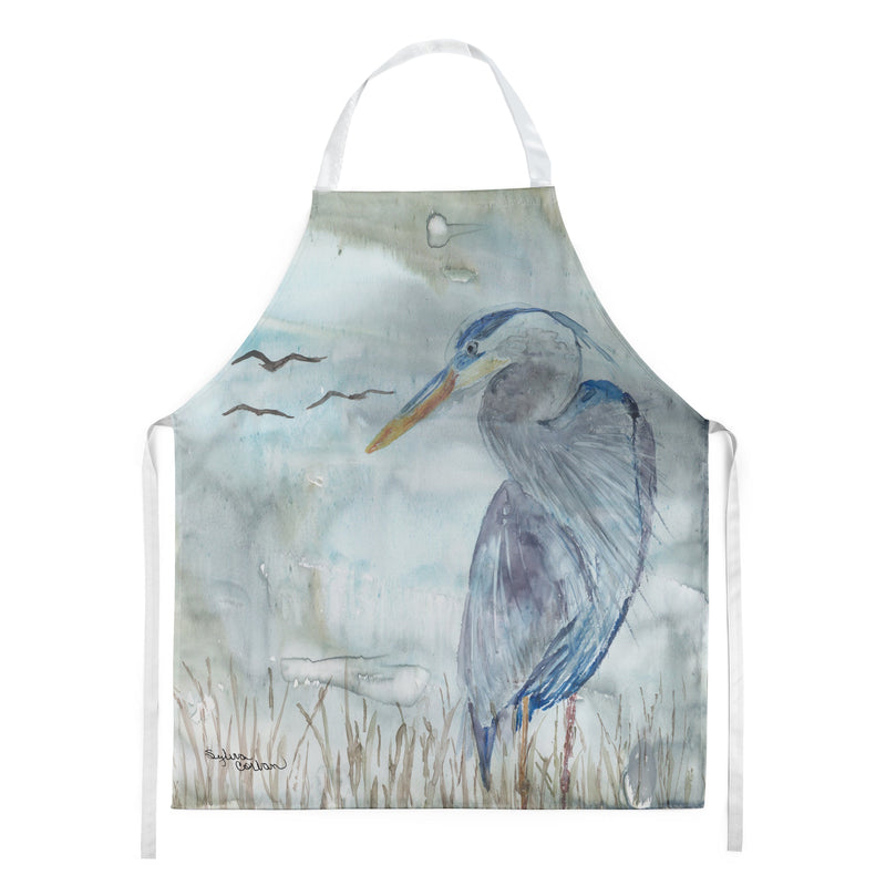 Blue Heron Watercolor Apron – Artist-Designed Kitchen, BBQ & Craft Apron SC2007APRON