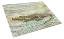 Alligator Sunset Glass Cutting Boards – Durable, Decorative Kitchen Art Large SC2016LCB
