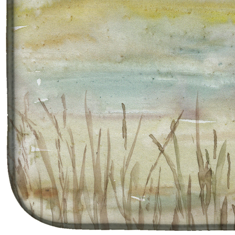 Blue Heron Yellow Sky Dish Drying Mat – Absorbent, Artistic Kitchen Essentials SC2020DDM