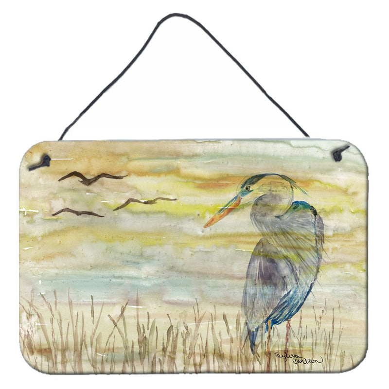 Blue Heron Yellow Sky Wall or Door Hanging Prints SC2020DS812