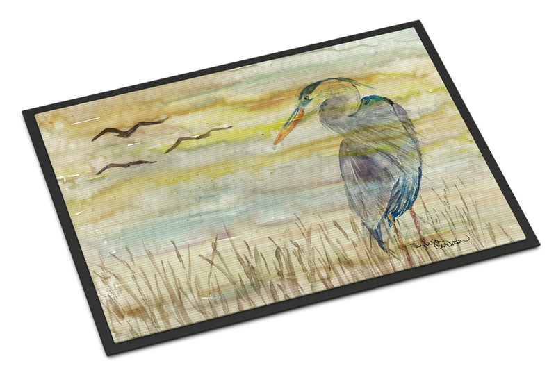Blue Heron Yellow Sky Doormat - 18x27 Decorative Floor Mat – Indoor/Outdoor Rug with Artistic Flair SC2020MAT