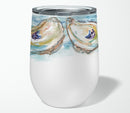 Oysters Stainless Steel 12 oz Stemless Wine Glass