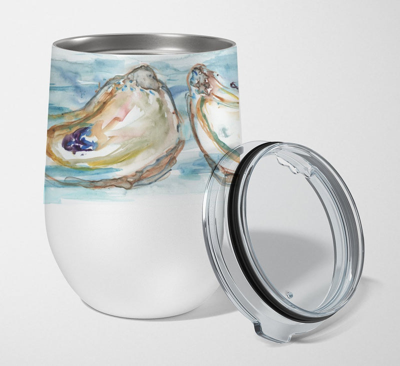 Oysters Stainless Steel 12 oz Stemless Wine Glass