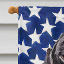 USA American Flag with Dachshund House Flag 28x40 Porch Sleeve Pole Decorative Outside Yard Banner Artwork Wall Hanging, Polyester