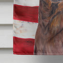 USA American Flag with Dachshund House Flag 28x40 Porch Sleeve Pole Decorative Outside Yard Banner Artwork Wall Hanging, Polyester