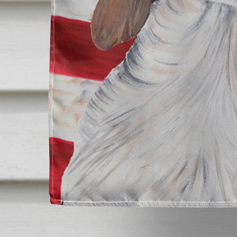 USA American Flag with Welsh Springer Spaniel Flag Canvas House Size