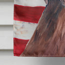 USA American Flag with Labrador House Flag 28x40 Porch Sleeve Pole Decorative Outside Yard Banner Artwork Wall Hanging, Polyester