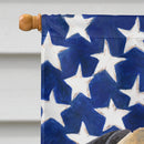 USA American Flag with Mastiff House Flag 28x40 Porch Sleeve Pole Decorative Outside Yard Banner Artwork Wall Hanging, Polyester