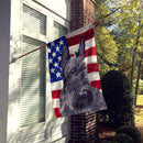 USA American Flag with Scottish Terrier House Flag 28x40 Porch Sleeve Pole Decorative Outside Yard Banner Artwork Wall Hanging, Polyester