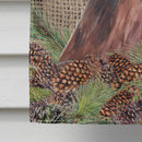 Labrador Faux Burlap and Pine cones House Flag 28x40 Porch Sleeve Pole Decorative Outside Yard Banner Artwork Wall Hanging, Polyester