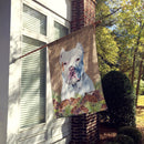 Pit Bull Faux Burlap and Pine cones House Flag 28x40 Porch Sleeve Pole Decorative Outside Yard Banner Artwork Wall Hanging, Polyester