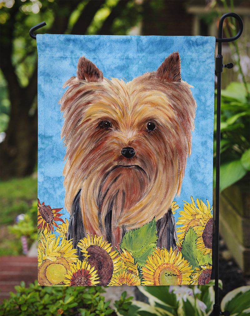 Yorkie Flag Garden Size