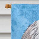 Shih Tzu in Summer Flowers House Flag 28x40 Porch Sleeve Pole Decorative Outside Yard Banner Artwork Wall Hanging, Polyester