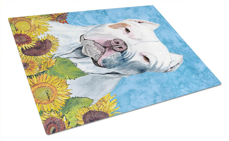 Pit Bull Glass Cutting Board Large