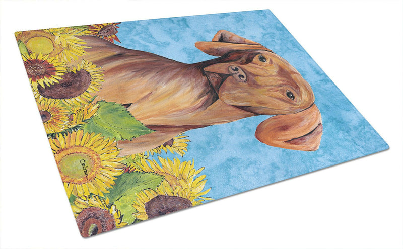 Vizsla Glass Cutting Board Large