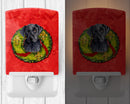 Labrador Christmas Wreath Ceramic Night Light Compact, UL-Certified, Ideal for Bedroom, Bathroom, Nursery, Hallway, Kitchen, 6x4x3, Multicolor