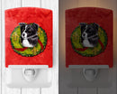 Border Collie Christmas Wreath Ceramic Night Light SC9104CNL