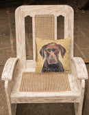 German Shorthaired Pointer Wipe your Paws Decorative Throw Pillow 14x14 Indoor Outdoor Accent Cushion, Fabric Cover with Insert for Sofa, Bed, Porch & Living Room
