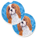 Blue Cavalier Spaniel Car Coasters – Set of 2 - Absorbent Stone with Fun & Functional Artwork SC9118BUCARC
