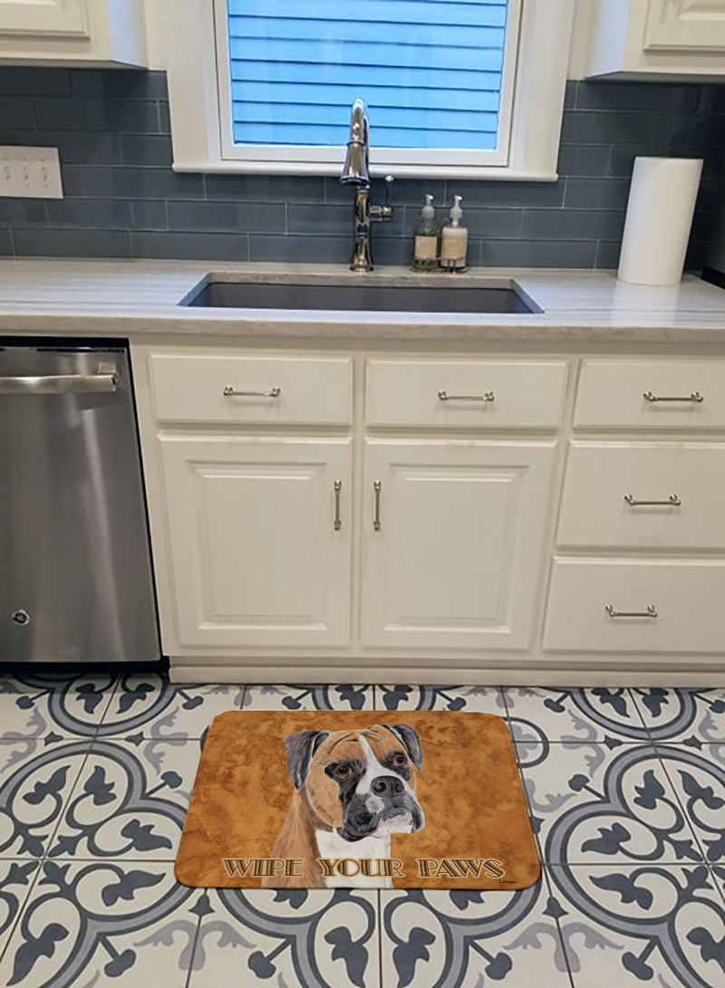 Boxer Wipe your Paws Machine Washable Memory Foam Mat SC9121RUG