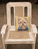 Yorkie Decorative Throw Pillow 14x14 Indoor Outdoor Accent Cushion, Fabric Cover with Insert for Sofa, Bed, Porch & Living Room
