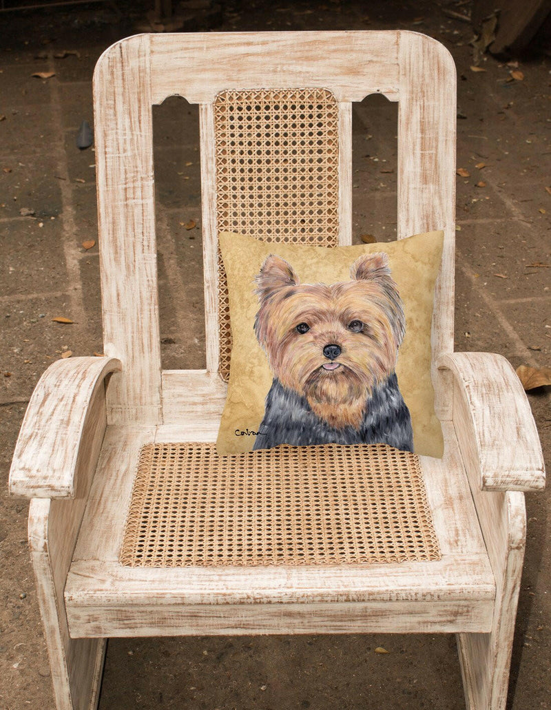 Yorkie Decorative   Canvas Fabric Pillow