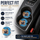 Blue Mastiff Set of 2 Cup Holder Car Coasters Absorbent Round Sandstone Coasters Gifts for Men or Women, 2.5, Multicolor